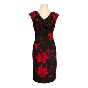 Lauren Ralph Lauren Drop Neck Floral Dress Size 4